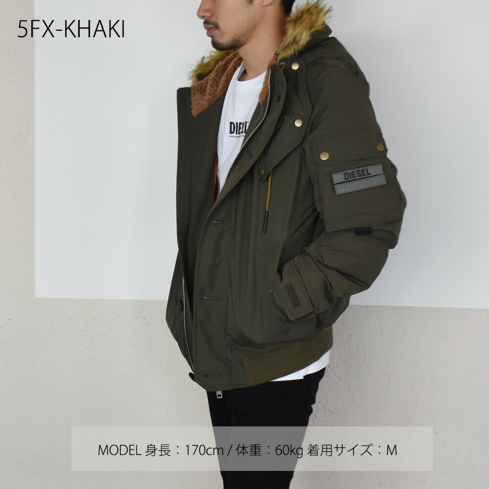 ディーゼル Ma1 Diesel W Jame 21 アウター カーキ ブラック ブルゾン メンズ 絶妙なデザイン メンズ