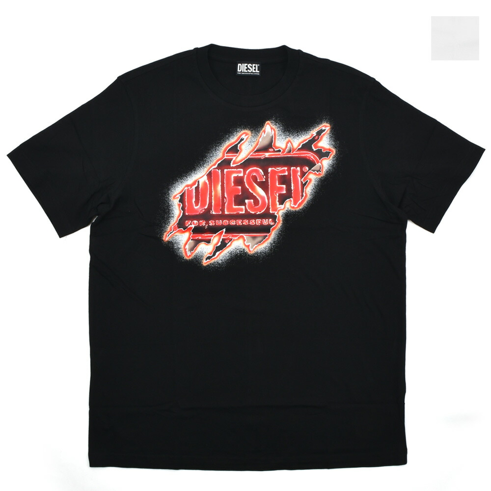 ディーゼル DIESEL プルオーバー メンズ カットソー 労働者の一団のど首 半袖 ビスキットロゴタイプ ロゴタイプT 黒いこと 白いこと 黒 白 DIESEL T JUST E43【貨物輸送無料】