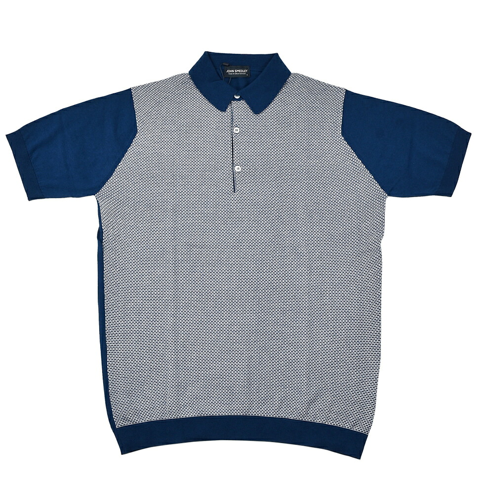 【お買い物マラソンSALE】JOHN SMEDLEY ジョンスメドレー ポロシャツ 9041HORST INDIGO/WHITE/メンズ/トップス/TOPS【SS】【送料無料】【SSJS】[fat-2]｜クラウドモーダ