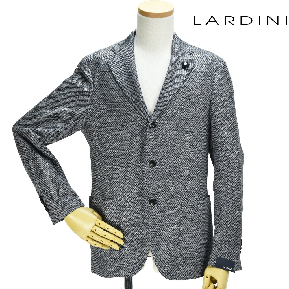 【お買い物マラソンSALE】ラルディーニ LARDINI EG903AV/EGA52526 1 JACKET NAVY MIX シングルジャケット テーラード ジャケット カジュアルジャケット ネイビーミック メンズ【送料無料】|クラウドモーダ