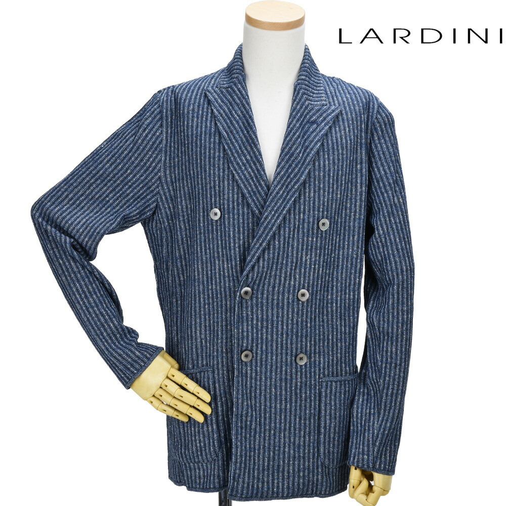 ラルディーニ LARDINI EGLJM21/EG52008 830CE JACKET ダブルジャケット テーラード ジャケット カジュアルジャケット ブルー系 メンズ【送料無料】