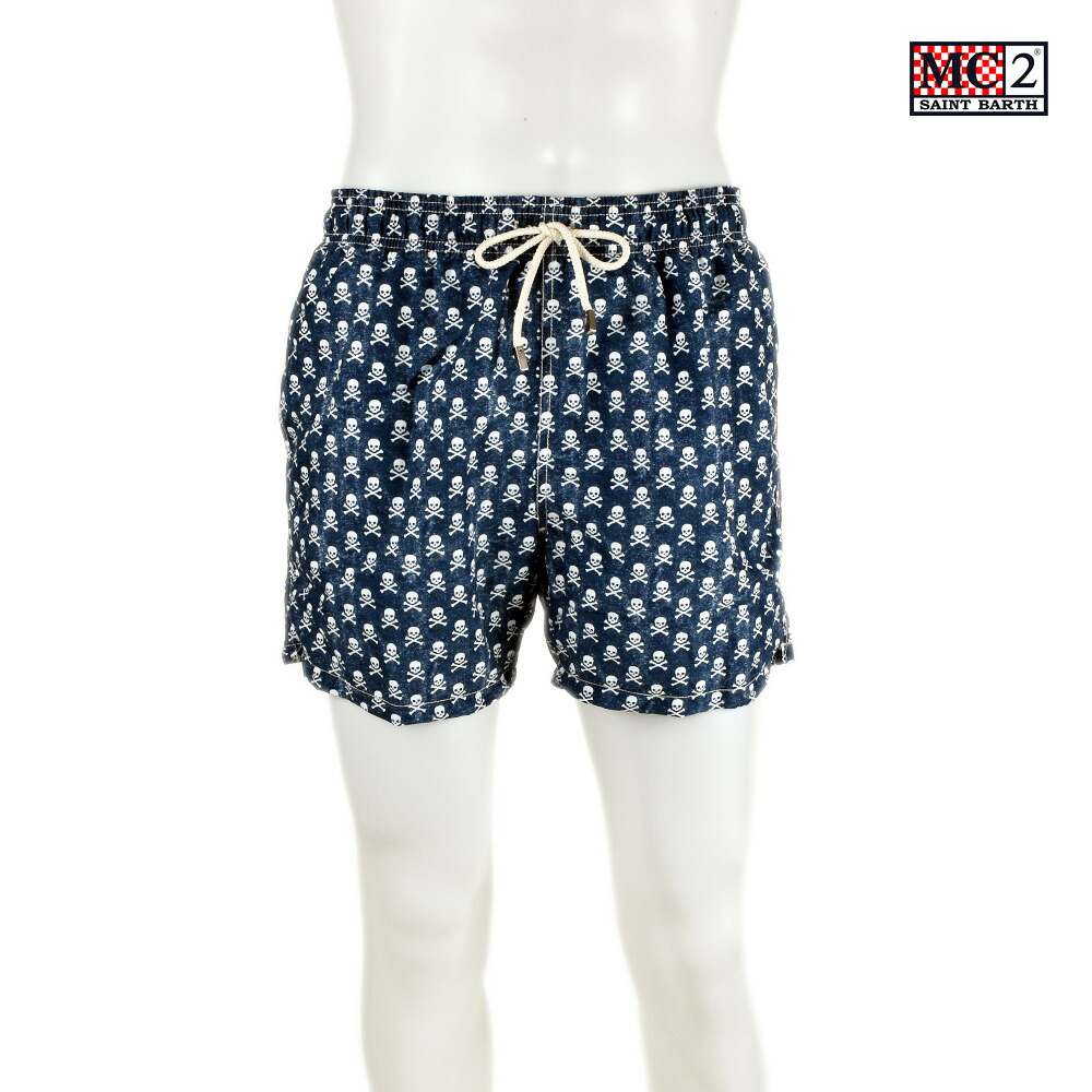 【お買い物マラソンSALE】【価格見直しました】MC2 エムシーツー セイントバース MC2 Saint Barth GUSTAVIA Beachwear VMS61 /水着/ビーチウェア/スカル/メンズ/ハーフパンツ 【送料無料】｜クラウドモーダ