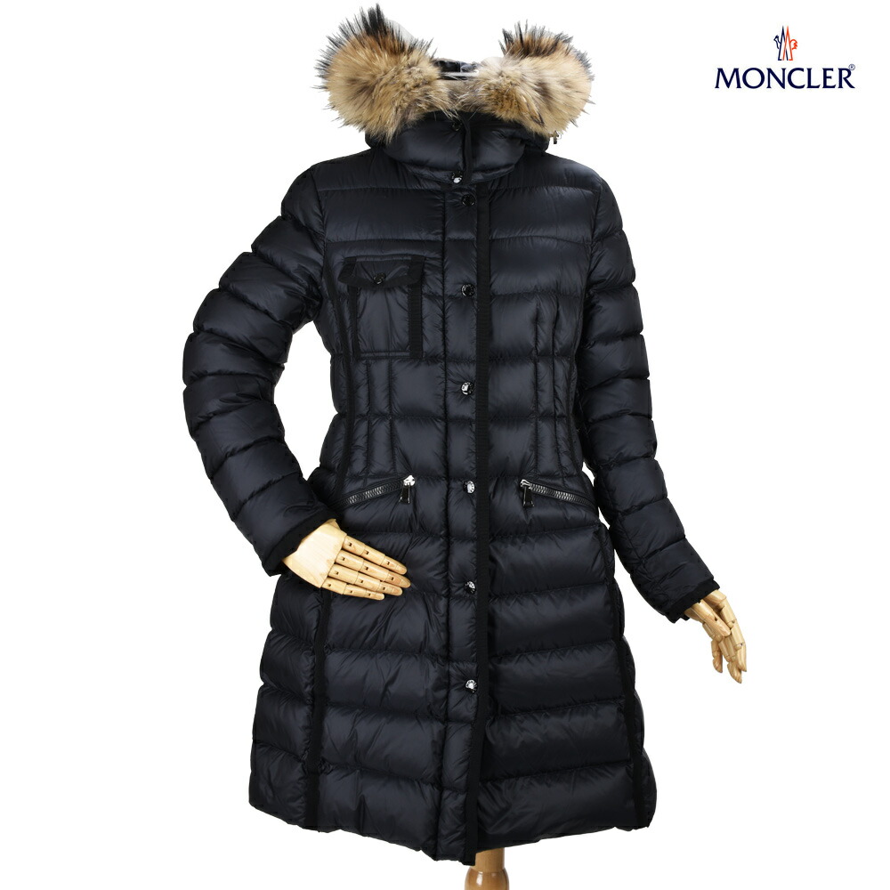 楽天市場 10 25 0 00 23 59 エントリー 楽天カード利用でポイント5倍 モンクレール Moncler 15 999 Hermifur Black エルミファー ダウンコート ロングダウン ダウンジャケット ロングコート ブラック 黒 レディース 送料無料 クラウドモーダ