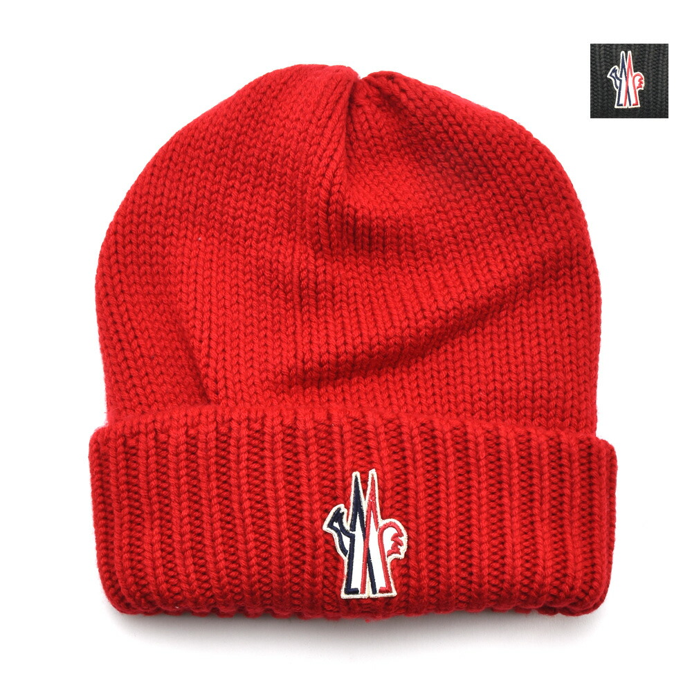 モンクレール ニットキャップ メンズ ビーニー レッド グレー BERRETOO TRICOT MONCLER【送料無料】|クラウドモーダ