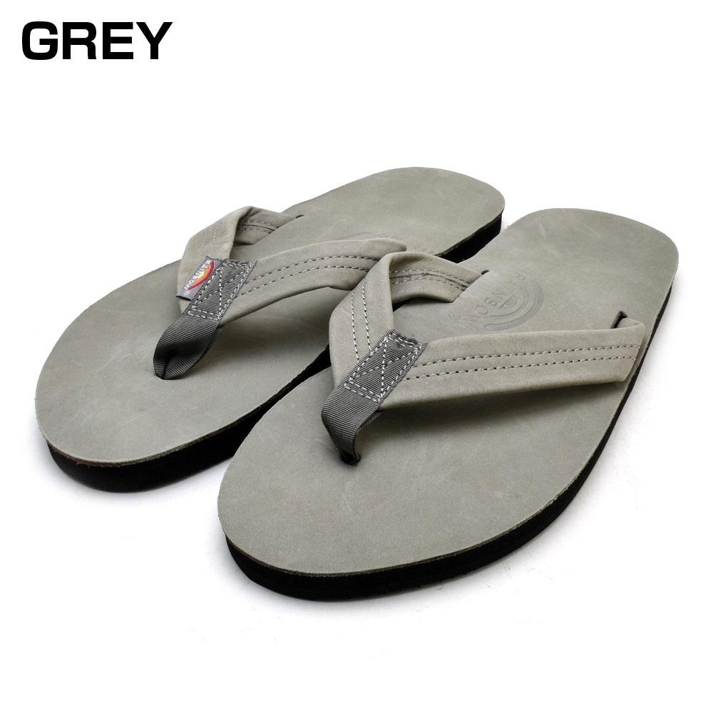 gray rainbow flip flops