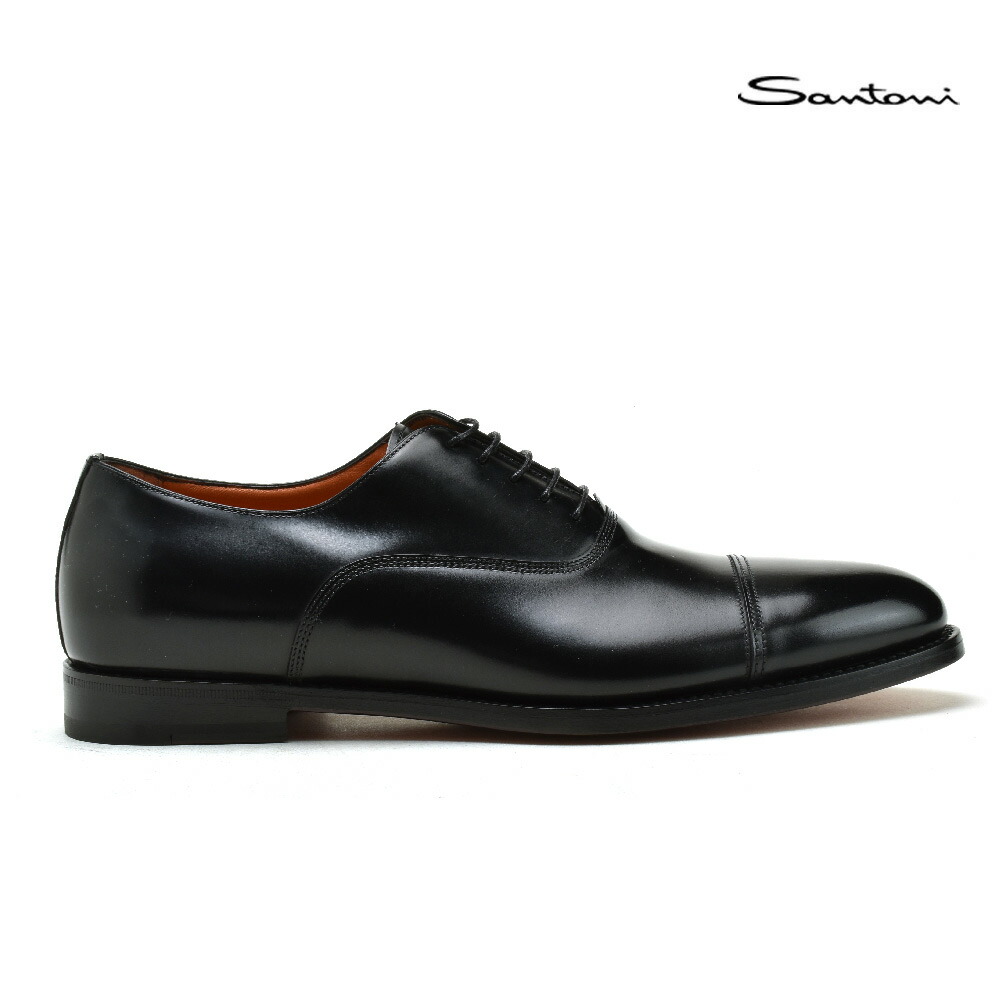 楽天市場】サントーニ Santoni ストレートチップ ブラック 06435
