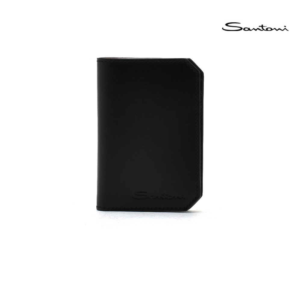 17650円 【お買得】 17650円 豊富な品 サントーニ カードケース メンズ パスケース ブラック黒 Santoni