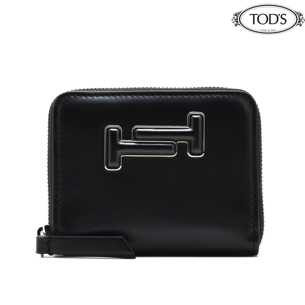 ストアー トッズ TOD'S XAWAMMAD200XMA B999 WALLET BLACK ラウンド