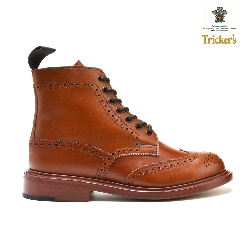 Cloudmoda トリッカーズ Trickers Country Boots Boot L5676 トリッカーズ Trickers Country Boots Boot L5676 Double Leather Sole Marron Wing Tip Lady S