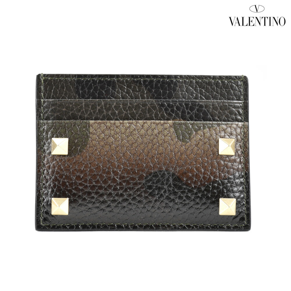 ヴァレンティノ VALENTINO MY0P0655VXM/V35 カードケース 名刺入れ パスケース カモフラ グリーン メンズ CARD CASE ARMY GREEN