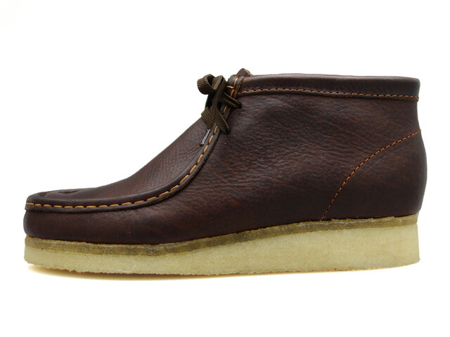 clarks wallabee boot brown oily leather