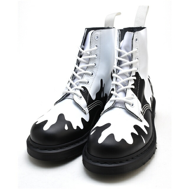 dr martens white black