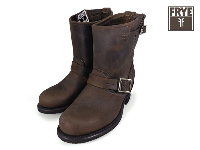 4s ki♪美品✨FRYE フライ エンジニアブーツ 23相当 黒 シボ革 cloudshoe_frye-87800