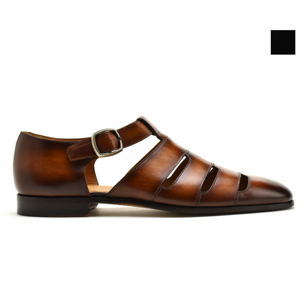 マグナーニ サンダル メンズ グルカサンダル レザー ストラップ 革靴 ブラック ブラウン Negro Cuero Magnanni New限定品