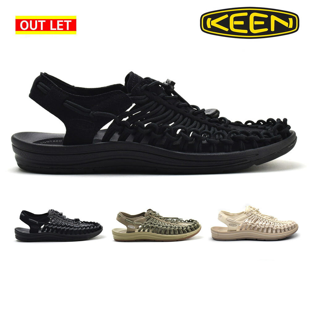 【アウトレット】【返品・交換不可】【右足汚れ箇所あり】キーン KEEN ユニーク メンズ サンダル スポーツサンダル アウトドア ブラック 黒 US7.5 UNEEK【送料無料】｜クラウド・シューカンパニー