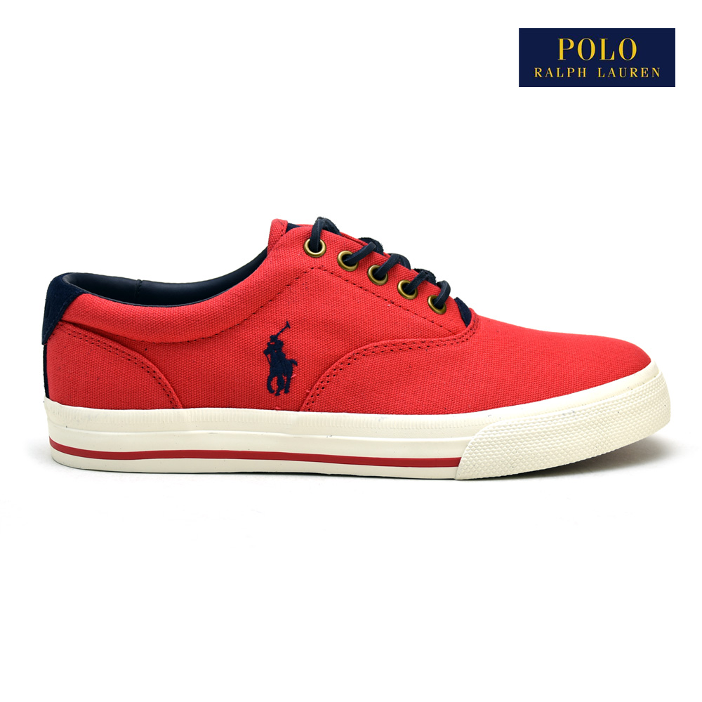red polo canvas shoes