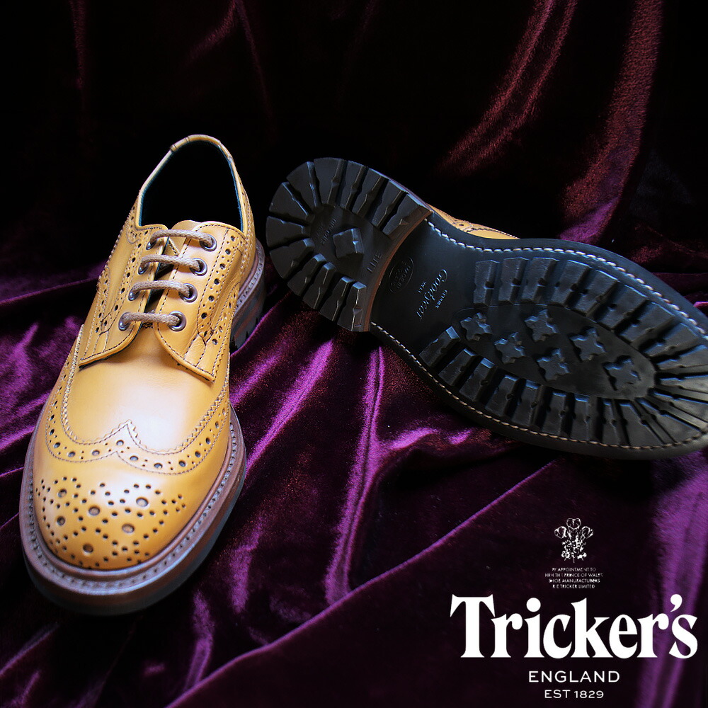 トリッカーズ TRICKER\u0027S カントリーブーツ M5633 バートン メンズ コマンドソール ウィングチップ エーコン ACORN OLIVVIA CLASSIC DERBY BROGUES【貨物輸送無料】