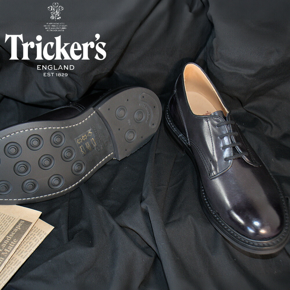 トリッカーズ TRICKER'S ドレスシューズ M5636 ウッドストック メンズ ダイナイトソール プレーントゥシューズ ブラック BLACK MUSEUM SUPER SHOUES【送料無料】