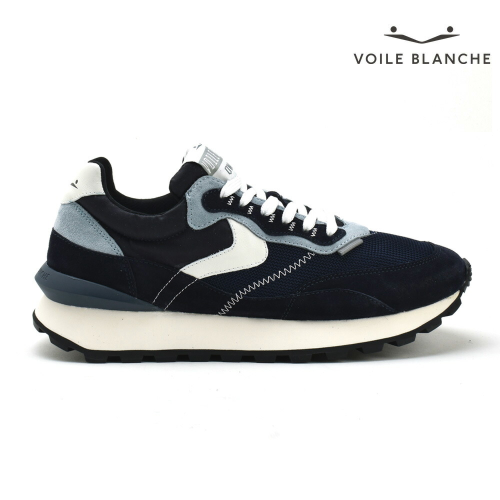 【お買い物マラソンSALE】ボイルブランシェ VOILE BLANCHE スニーカー メンズ ローカットスニーカー シューズ 靴 ブルー グレー QWARK HYPE MAN 【送料無料】|クラウド・シューカンパニー