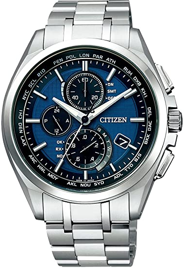 シチズン CITIZEN ウオッチ ATTESA アテッサ Eco-Drive エコ 運転 電磁波時辰儀 ダイレクトフライト 針見せびらかす式 薄型 AT8040-57L メンズ