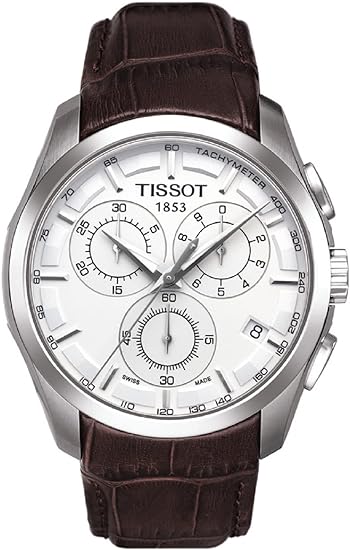TISSOT(ティソ) ウオッチ メンズ TISSOT デザイナー クロノグラフ しろがね色文字記号盤 なめし革三尺帯 T0356171603100  定め事インポート品