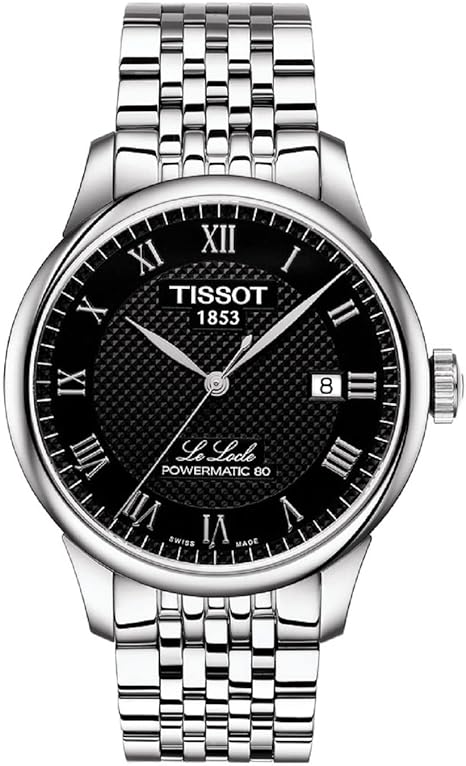 TISSOT(ティソ) ウォッチ メンズ TISSOT ル ロックル パワーマティック80 黒いこと文字記号盤 腕輪 T0064071105300  置き目インポート品