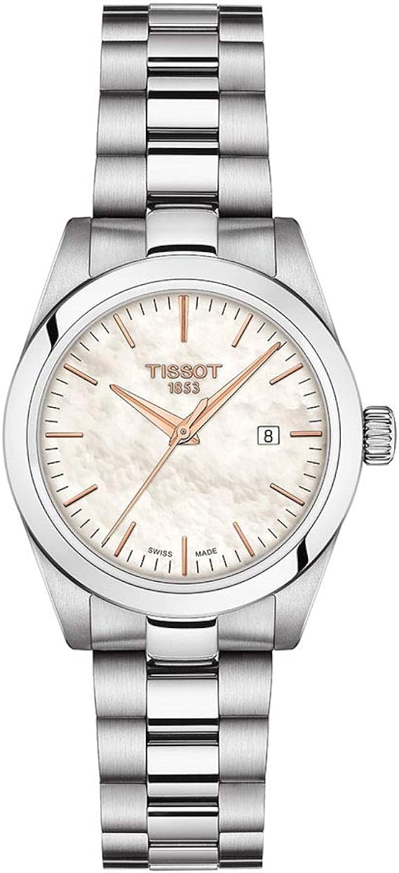 ティソ女子T 023.309.16.113.01 T-Waveマザーオブパール文字盤レザーストラップウォッチ Tissot ティソ T-ウェーブ クォーツ ホワイト マザー