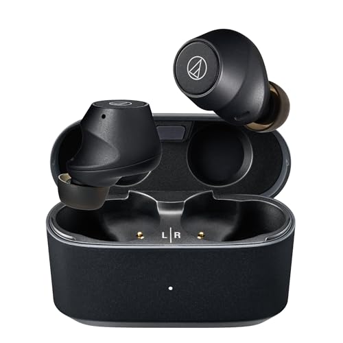 オーディオテクニカ ATH-CKS30TW+(E) ワイヤレスイヤホン bluetooth ノイズキャンセリング 重低音 最大約20時間再生 IP55 防水防塵 マルチポイント対応 小型軽量 アプリ対応 ヒアスルー 低遅延モード 置き忘れアラート BK