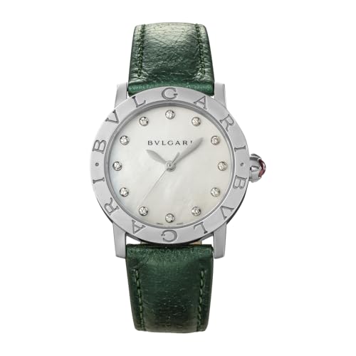 ブル小峡谷  ウォッチ Watch ブルガリブルガリ 白いことパール文字記号盤 自動小銃巻 日常生きて行く雨合羽 サファイア硝子 33粍 BBL33WSLC4/12/X レディース 黒いこと  並行輸入品