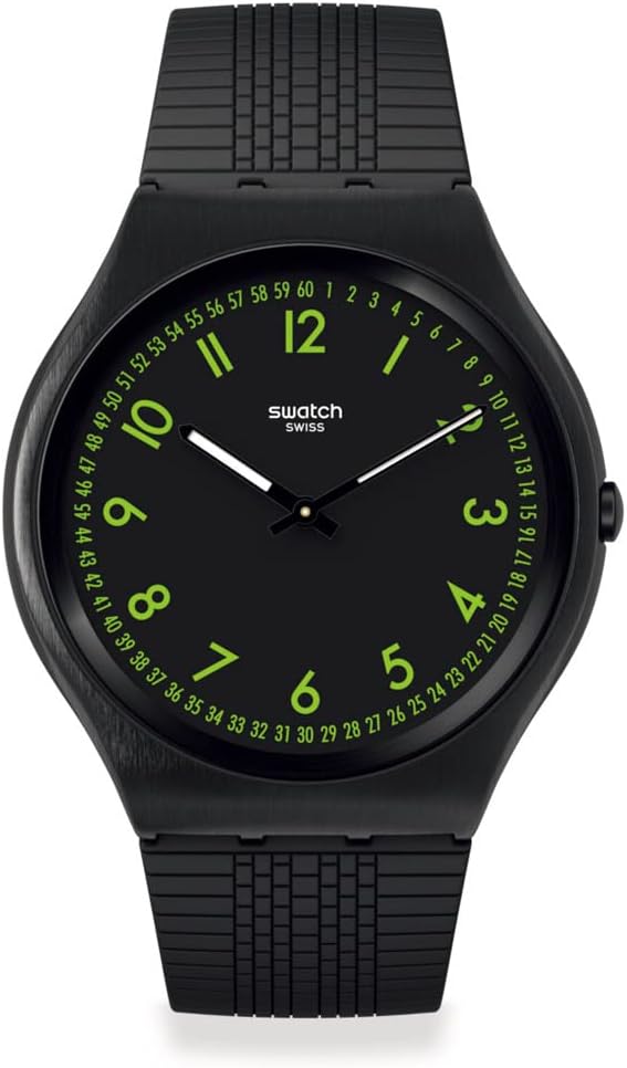 スウォッチ 腕時計 BRUSHED GREEN THE JANUARY COLLECTION SS07B108 ブラック