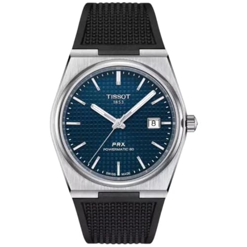 ティソ  ウオッチ TISSOT PRX ピーアールエックス パワーマティック80  定め事インポート品  ラバーストラップ T1374071704100 メンズ 青碧文字記号盤