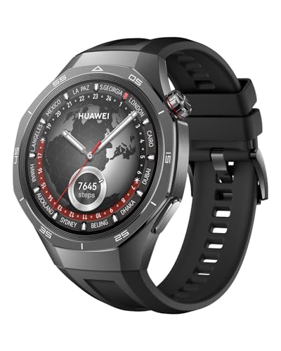 HUAWEI WATCH GT 5 Pro 46mm スマートウォッチ ゴルフナビ機能搭載 3Dコースマップ 心電図 ECG 高度なランニングサポート 睡眠時呼吸乱れ検知 等高線 オフラインマップ ルートナビGPXファイル対応 高硬度チタニウムとサファ画像