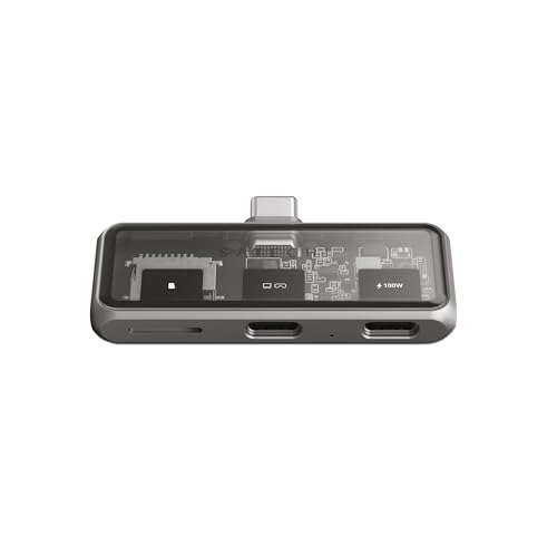 SATECHI USB-C ハブ モバイル、4K@60Hz HDMI、100W パススルー充電、10Gbps データ転送、MicroSD カードリーダー、4-in-1 アダプター、iPad、MacBook、Switch OLED など対応|cloudstore