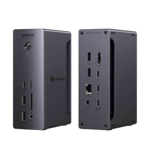 UGREEN Revodok Max 213 13-in-1 Thunderbolt 4 ドッキングステーション 40Gbps 高速データ転送 2画面拡張4K@60Hz 単一出力8K@30Hz 90W PD対応 2.5Gbpsイーサネット SD/TF 37,957円