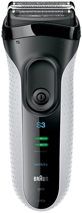 ブラウン メンズ電気シェーバー シリーズ3 3040s-W 3枚刃 水洗い/お風呂剃り可 ホワイト