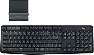 ロジクール ワイヤレスキーボード 無線 K375s Windows Mac Chrome Android iOS Bluetooth Unifying ワイヤレス キーボード スタンド付 K375 国内正規品
