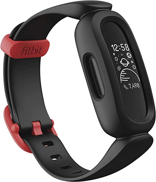 Fitbit Ace 3 お子様向けトラッカー ブラック/スポーツレッド 8日間のバッテリーライフ