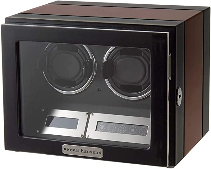 サンブランド SUNBRAND ワインディングマシーン ロイヤルハウゼン ワインダー 2本巻き上げ 液晶パネル リモコン付 GC03-D21EB