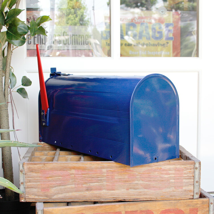 楽天市場 郵便ポスト スチールルーラル メールボックス ネイビー エクステリア アメリカ雑貨 アメリカン雑貨 アメリカン雑貨ｃｏｌｏｕｒ