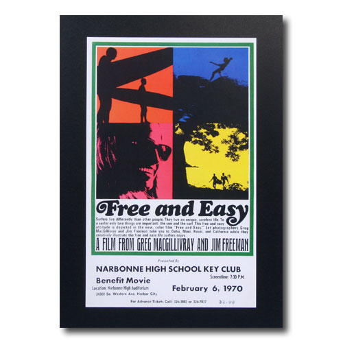 サーフムービーポスター L-46 「Free and Easy」 サイズ：31×19.5cm アメリカ雑貨 アメリカン雑貨画像