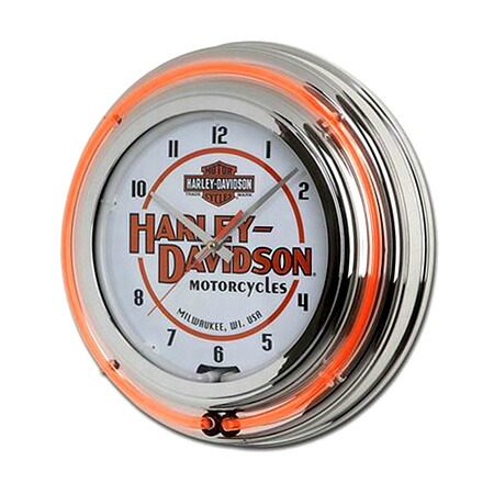HARLEY-DAVIDSON ハーレーダビッドソン モーターサイクルズ ダブルネオンクロック HDL-16623 壁掛け時計 ネオン管 インテリア ヴィンテージ アメリカ雑貨 アメリカン雑貨 25,410円