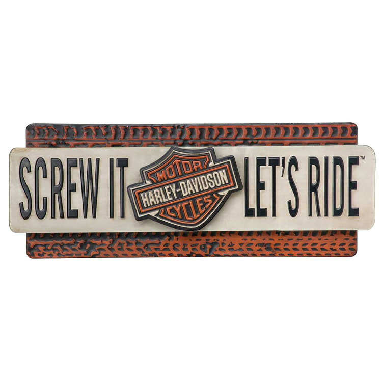 看板 ハーレーダビッドソン SCREW IT - LET'S RIDE メタルサイン HDL-15518 HARLEY-DAVIDSON ギフト プレゼント アメリカ雑貨|アメリカン雑貨COLOUR