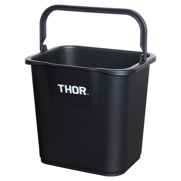 バケツ THOR 10L 26.5cm×幅28.6×奥行28.4cm Trust ガーデニング コヨーテ ラウンドバケツ 取っ手 容器 掃除 洗車  目盛り付き 高さ 新入荷 流行 ラウンドバケツ