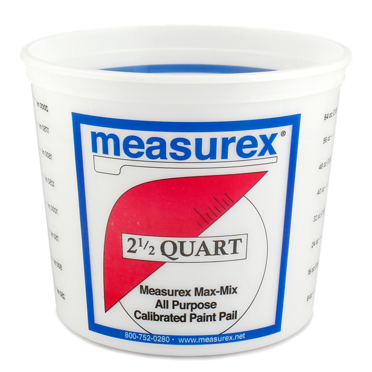 Measurex メジャークス コンテナー 2 1/2 クオート ミキシングカップ 高さ14.3×直径16.8cm 目盛り付き 計量容器 プラスチック容器 DIY アメリカ製 アメリカン雑貨画像