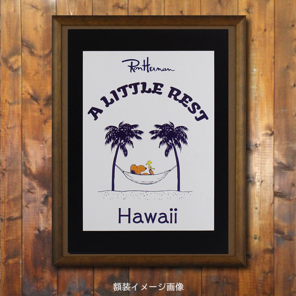ハワイアンポスターRonHermanスヌーピーALITTLERESTHAWAIIコード無しB4ポスターアメリカ雑貨アメリカン雑貨