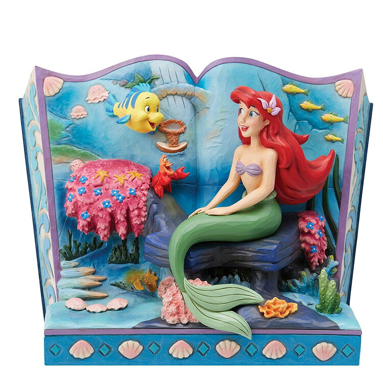 フィギュア リトル・マーメイド ストーリーブック 約15.5cm リトルマーメイド アリエル 人魚 enesco Disney Traditions レジン製