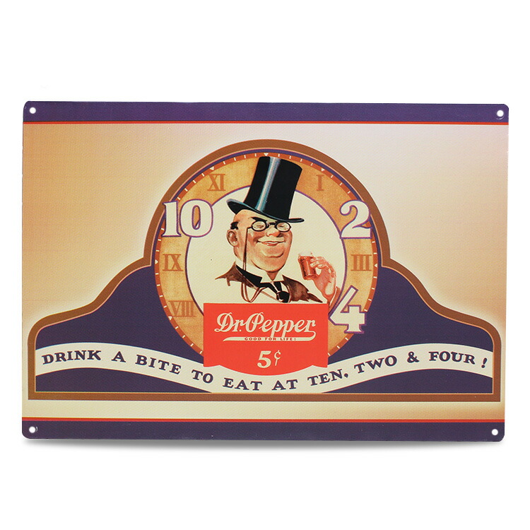 楽天市場】メタルベースサイン Dr Pepper ロゴ 看板 19cm×29cm
