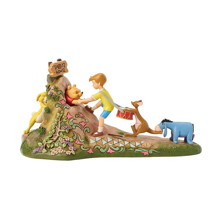 フィギュア プー & フレンズ ラビットハウス 約14cm enesco Disney Traditions スタチュー レジン製 人形 置物|アメリカン雑貨COLOUR