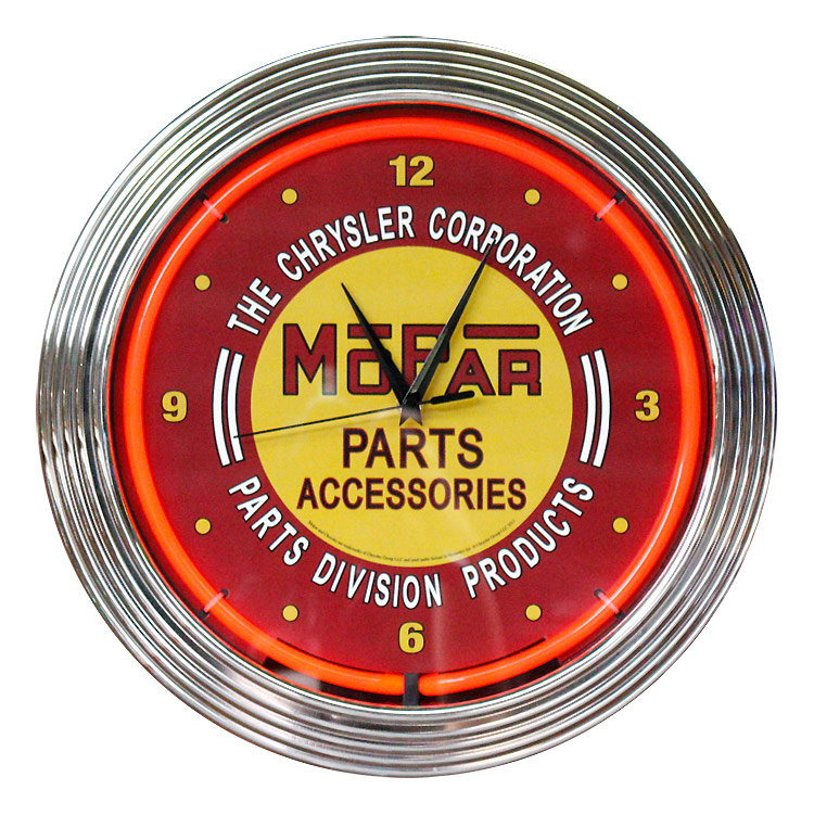 【楽天市場】壁掛け 時計 ネオンクロック MOPAR PARTS 
