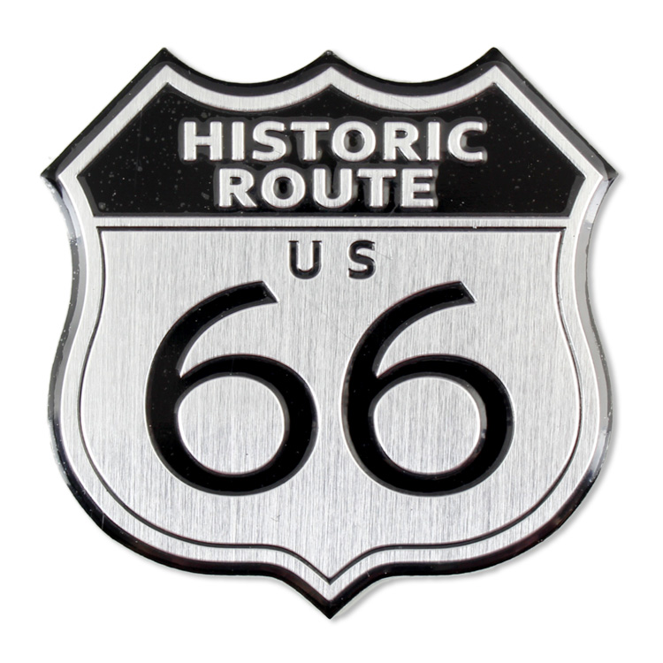 楽天市場 ステッカー 車 シール アルミステッカー Historic Route 66 ルート66 縦7 横7cm カーアクセサリー アメリカン雑貨 アメリカン雑貨ｃｏｌｏｕｒ